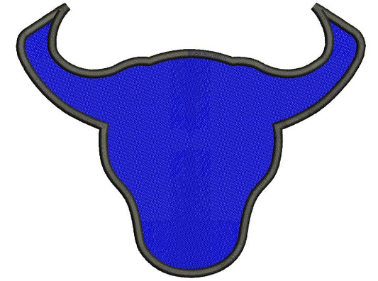 Bull's Head Filled Machine Embroidery Digitized Design Pattern