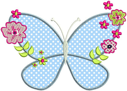 Applique Flowers and Butterflies Embroidery Design