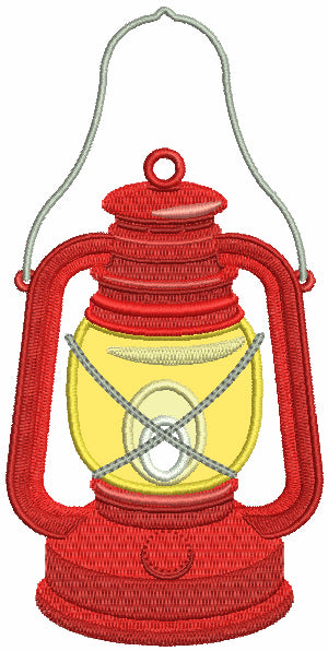 Camping Lantern Applique Machine Embroidery Design Digitized Pattern