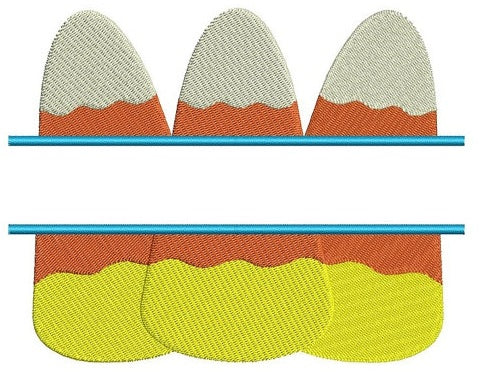 Candy Corn Halloween Split Filled Machine Embroidery Digitized Design Pattern - Instant Download - 4x4 , 5x7, and 6x10