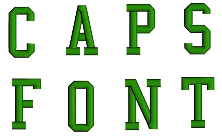 Caps Font Machine Embroidery Font Upper Case 1 2 3 inches ...