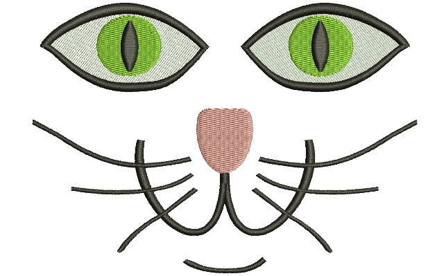 Cat Eyes Filled Machine Embroidery Digitized Design Pattern