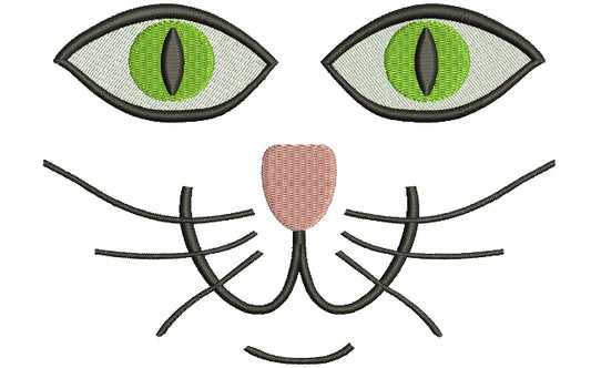 Cat Eyes Filled Machine Embroidery Digitized Design Pattern
