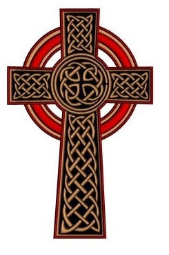 Celtic Cross Machine Embroidery Digitized Design Filled Pattern - Instant Download - 4x4 , 5x7, 6x10