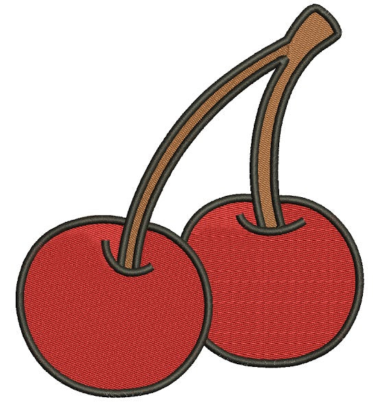 Cherry Filled Machine Embroidery Design Digitized Pattern
