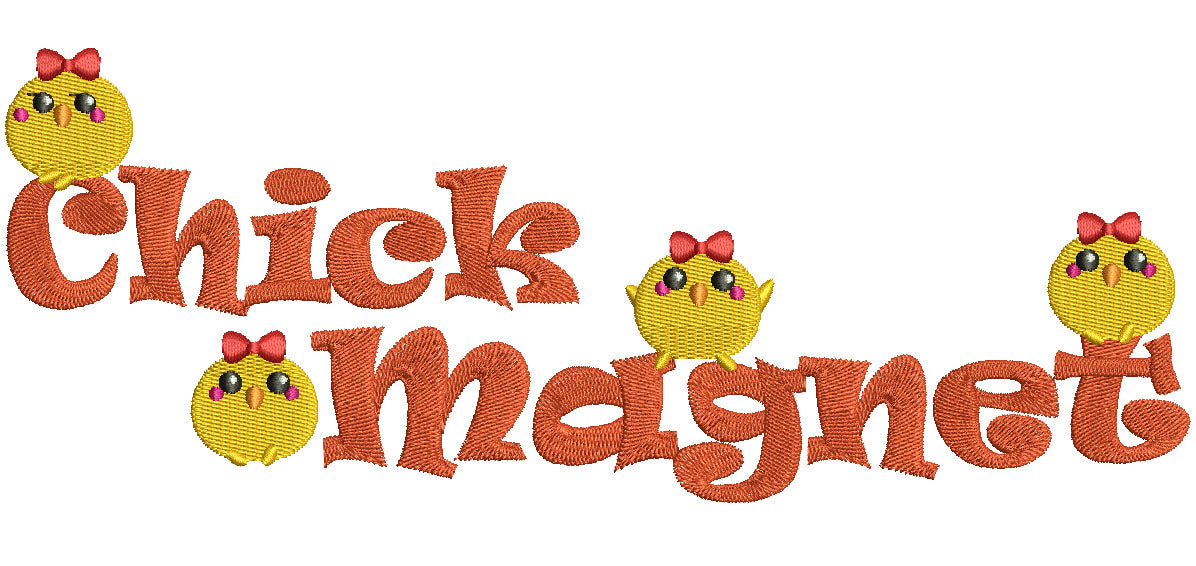 Chick Magnet Filled Machine Embroidery Design Digitized Pattern