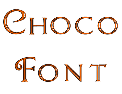 Choco Font Machine Embroidery Script Upper and Lower Case 1 2 3 inches
