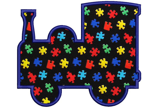 Autism Awareness Applique Machine Embroidery Digitized Design Pattern - Instant Download - 4x4 , 5x7, and 6x10 -hoops