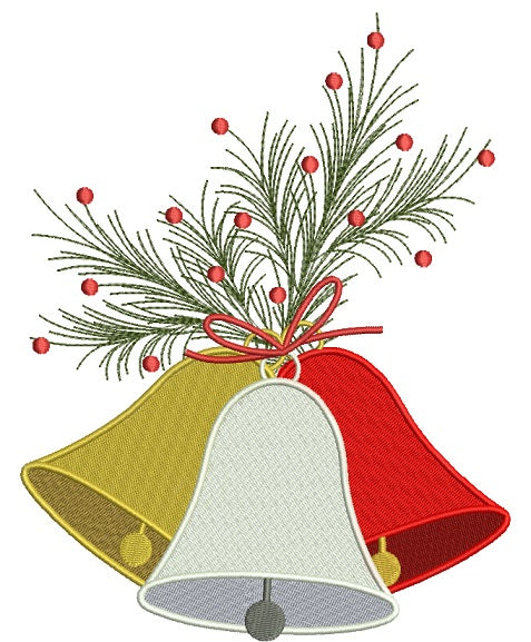 Christmas Bells Filled Machine Embroidery Design Digitized Pattern