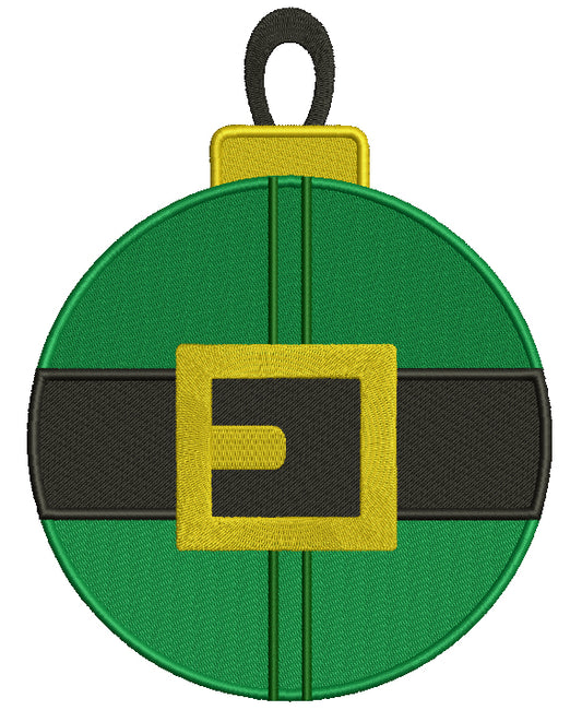Christmas Tree Belt Ornament Filled Machine Embroidery Digitized Design Pattern