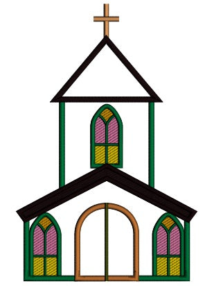 Church Building Applique Religious Machine Embroidery Design Digitized ...
