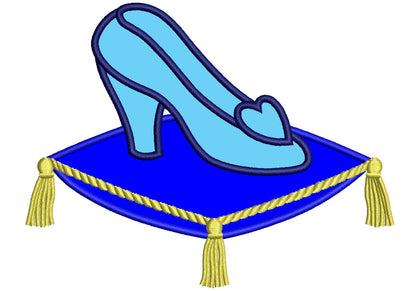 Cinderella Glass Shoe Applique Machine Embroidery Digitized Design Pattern