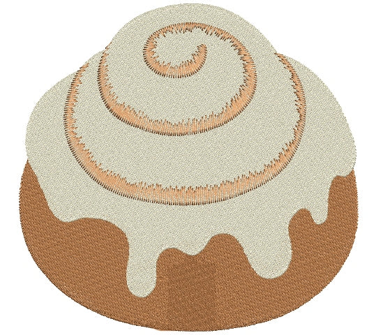Cinnamon Roll Filled Machine Embroidery Digitized Design Pattern