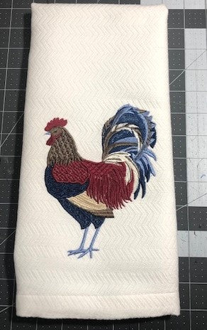 Colorful Rooster Filled Machine Embroidery Design Digitized