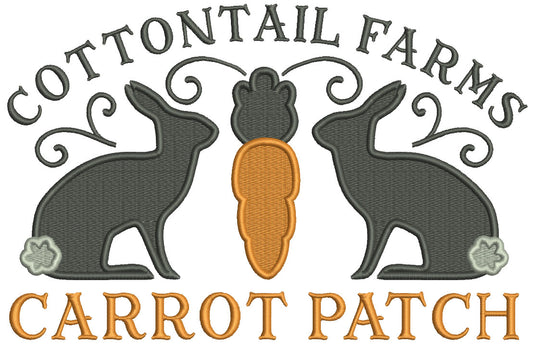 Cottontail Farms Carrot Patch Easter Filled Machine Embroidery Design Digitized Pattern