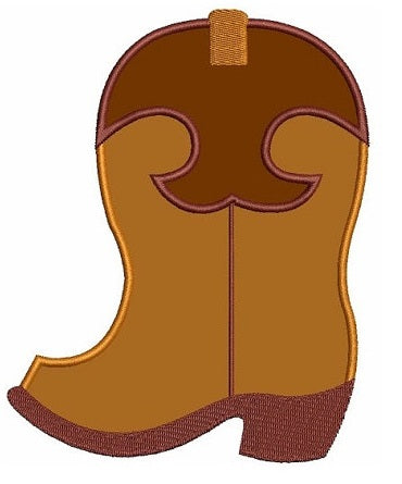 Cowboy Boot Applique Western Machine Embroidery Digitized Design Pattern - Instant Download - 4x4 , 5x7, and 6x10 -hoops