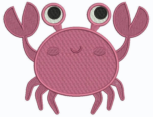 Crabby Crab Filled Machine Embroidery Design Digitized Pattern