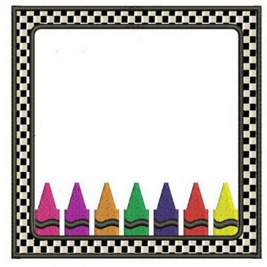 Crayons Applique School Machine Embroidery Digitized Design Pattern -Instant Download- 4x4,5x7,6x10