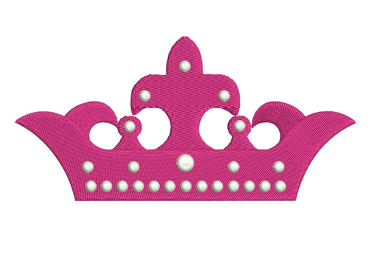 Crown Machine Embroidery Digitized Design Filled Pattern - Instant Download
