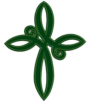 Curly Celtic Knot Applique Machine Embroidery Digitized Design Pattern