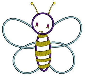 Cute Baby Butterfly Applique Machine Embroidery Digitized Design Pattern - Instant Download - 4x4 , 5x7, and 6x10 -hoops