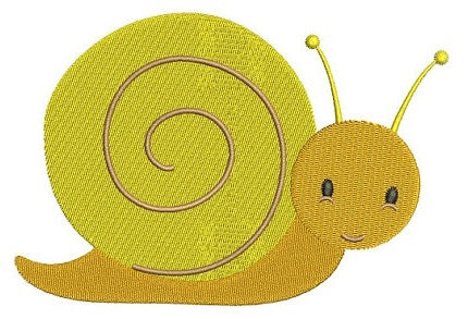 Cute Baby Snail Machine Embroidery Digitized Design Filled Pattern - I ...