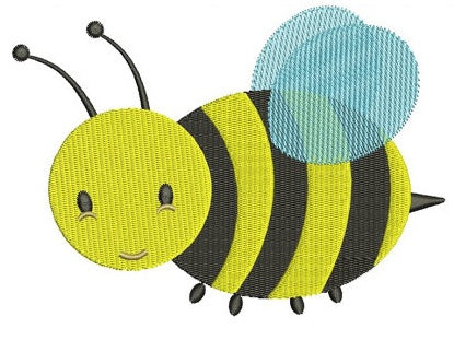Cute Bumble Bee Machine Embroidery Design Filled Pattern - Instant Download - comes in three sizes to fit 4x4 , 5x7, and 6x10 hoops