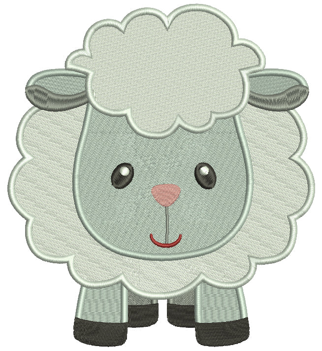 Cute Little Sheep Filled Machine Embroidery Digitized Design Pattern ...