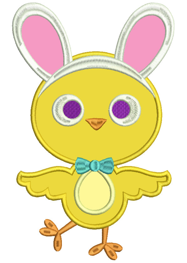 Cute Little Easter Chick Applique Machine Embroidery Design Digitized Pattern