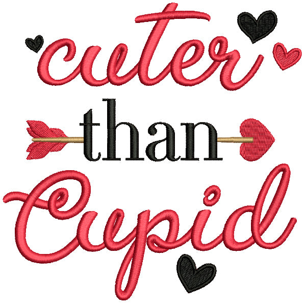 Cuter Than Cupid Filled Valentine's Day Machine Embroidery Design Digitized Pattern
