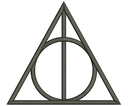 Deathly Hallows Symbol from Harry Potter Filled Machine Embroidery Digitized Design Pattern