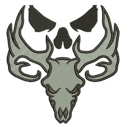 Deer Antlers Skull buck, moose, Machine Embroidery Digitized Filled Pattern - Instant Download Digitized Pattern -4x4 , 5x7, 6x10