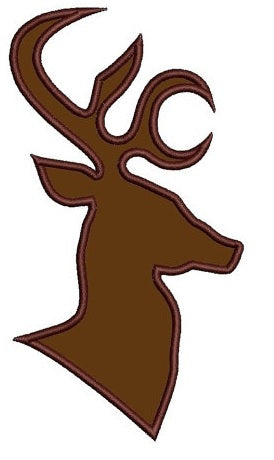 Deer, Buck Head digitized hunting machine embroidery Applique design - Instant Download -4x4 , 5x7, and 6x10 hoops