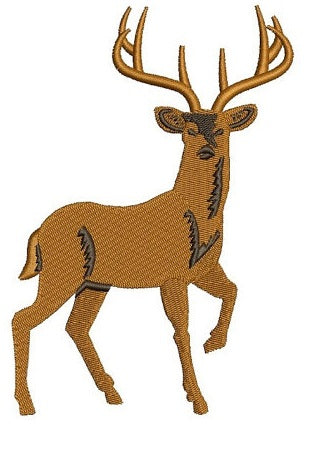 Deer Filled Machine Embroidery Digitized Design Pattern