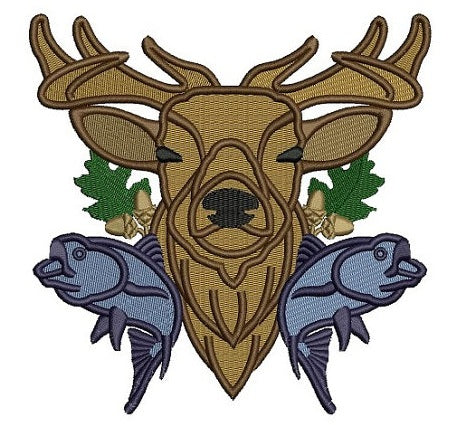 Deer, Moose, Buck Hunting Filled Machine Embroidery Digitized Pattern- Instant Download - 4x4 ,5x7,6x10