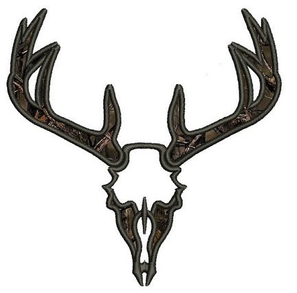 Deer Skull Applique Machine Embroidery Digitized Design Pattern - Instant Download Digitized Pattern -4x4 , 5x7, and 6x10 hoops