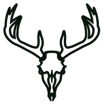 Deer Skull Applique Machine Embroidery Digitized Design Pattern - Instant Download Digitized Pattern -4x4 , 5x7, and 6x10 hoops