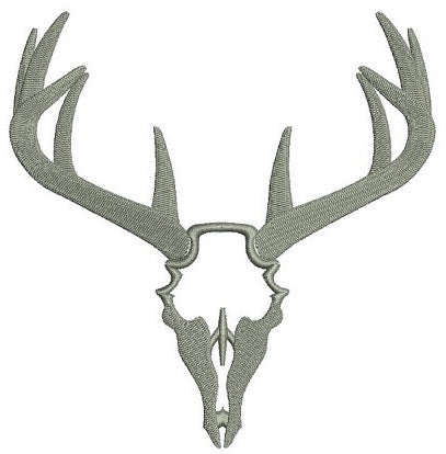 Deer Skull Machine Embroidery Digitized Design Filled Pattern - Instant Download Digitized Pattern -4x4 , 5x7, and 6x10 hoops