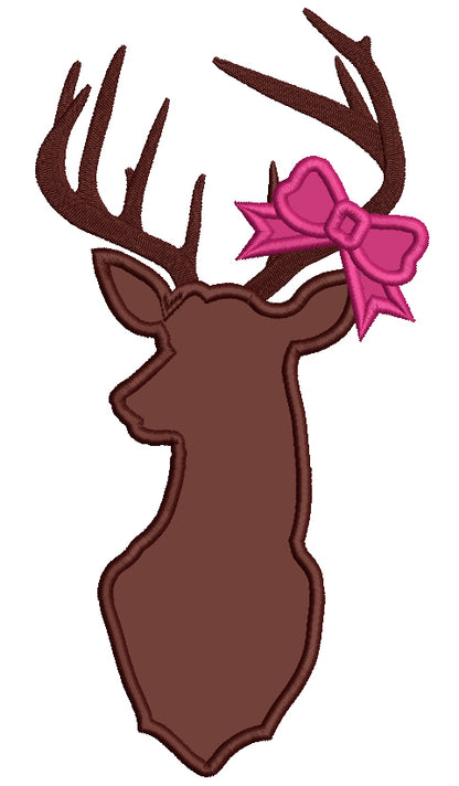 Deer with a Bow Hunting Applique Machine Embroidery Design Digitized Pattern