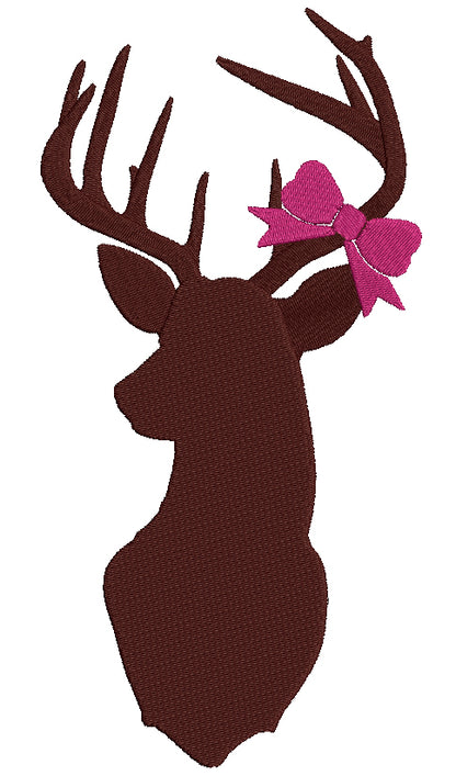 Deer with a Bow Hunting Filled Machine Embroidery Design Digitized Pattern