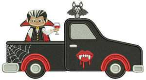 Halloween Truck Machine Embroidery Designs