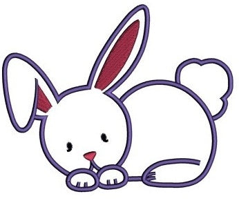 Easter Bunny Applique Machine Embroidery Digitized Design Pattern - Instant Download - 4x4 , 5x7, 6x10
