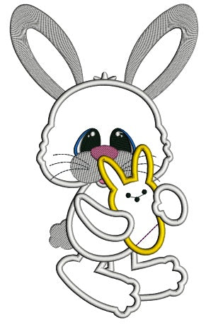 Easter Bunny Rabbit Applique Machine Embroidery Design Digitized Pattern