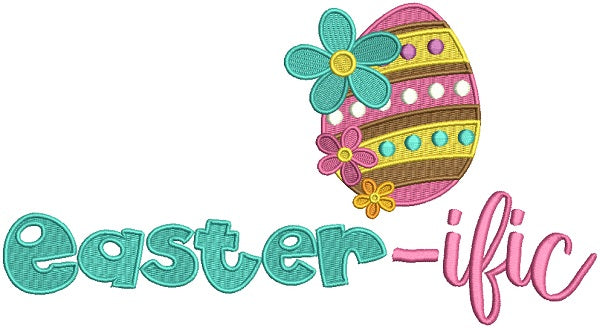Easterific Egg Easter Filled Machine Embroidery Design Digitized