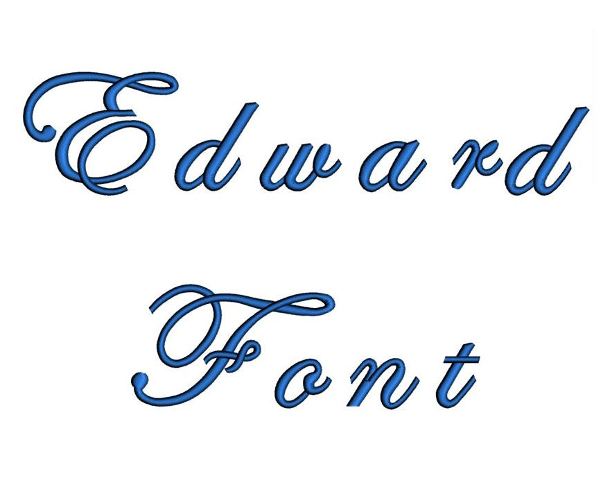 Edmore Lettering Edwardian Script Machine Embroidery Font Upper and Lower Case 1 2 3 in ...
