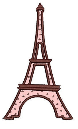 Eiffel tower Paris Applique Machine Embroidery Digitized Pattern- Instant Download - 4x4 ,5x7,6x10 -hoops