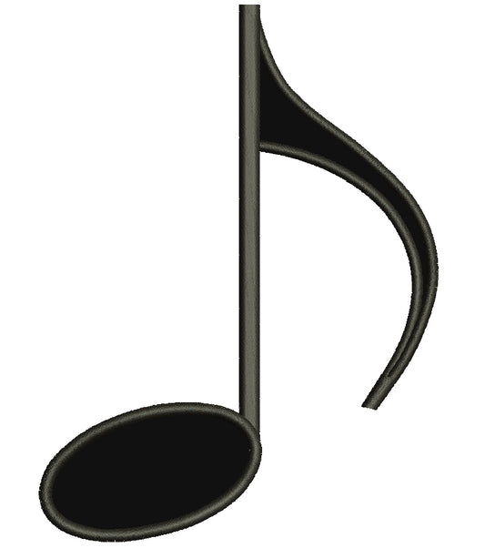 Eighth Note Key Music Applique Machine Embroidery Digitized Design Pattern