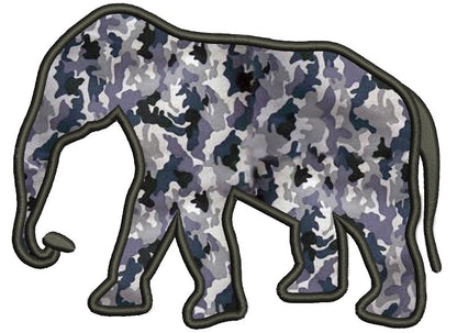 Elephant Applique Machine Embroidery African Animal Digitized Design Pattern