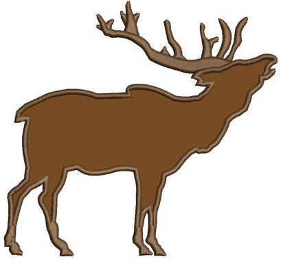 Elk, Moose, Buck Machine Embroidery Applique Design - Instant Download Digitized Pattern -4x4 , 5x7, and 6x10 hoops