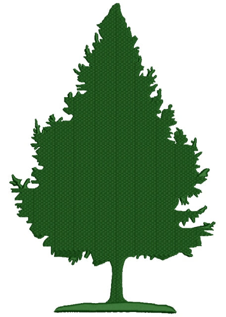 Evergreen Tree Filled Machine Embroidery Design Digitized Pattern